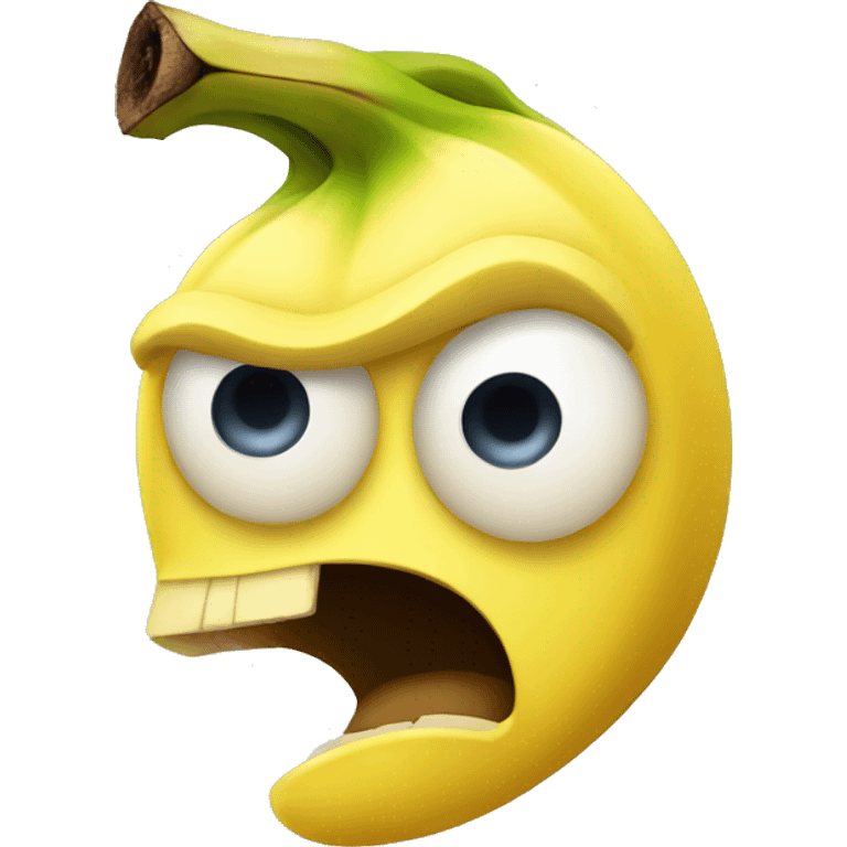 Angry banana emoji