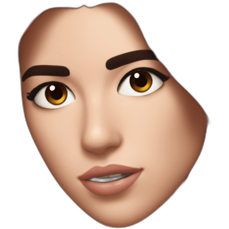 Dua Lipa with red hair emoji