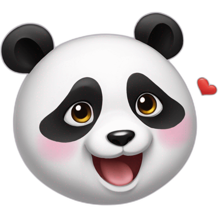 Panda flying kiss emoji