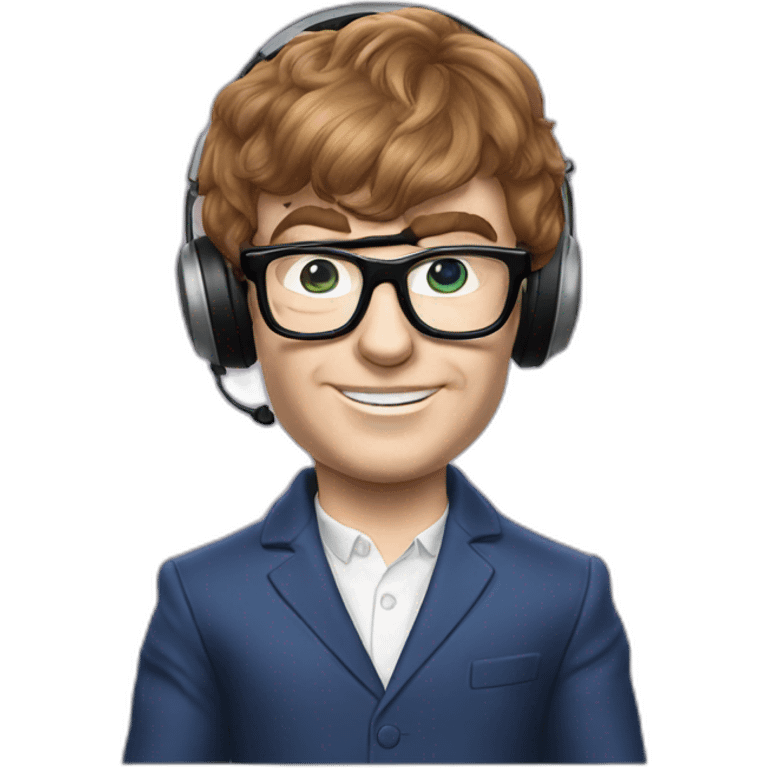 austin powers with headset emoji