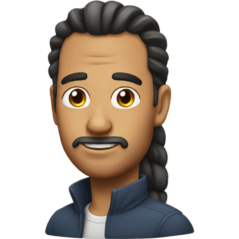 man with a ponytail  emoji