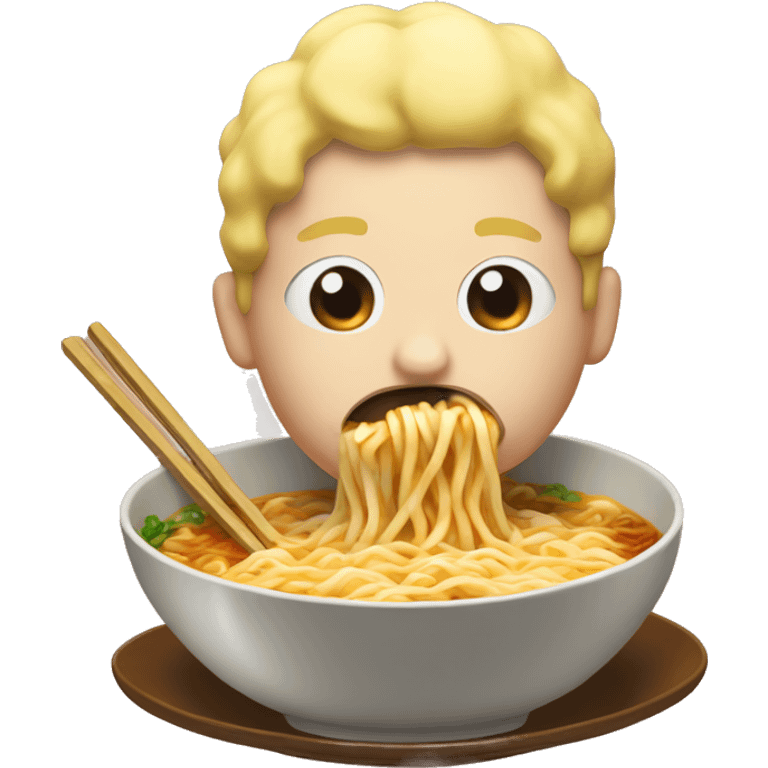 Slurping ramen emoji