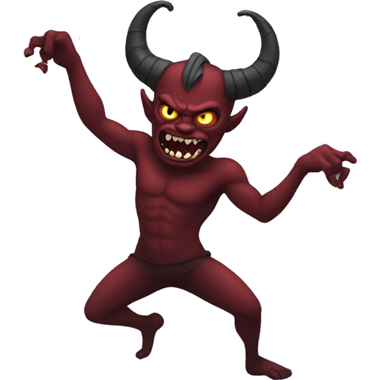 demon doing a dance emoji