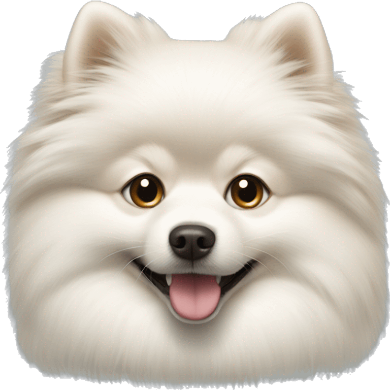 White Pomeranian spitz  emoji