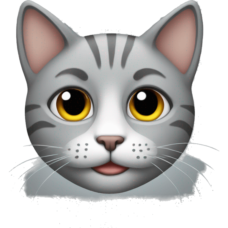 Cat gray emoji