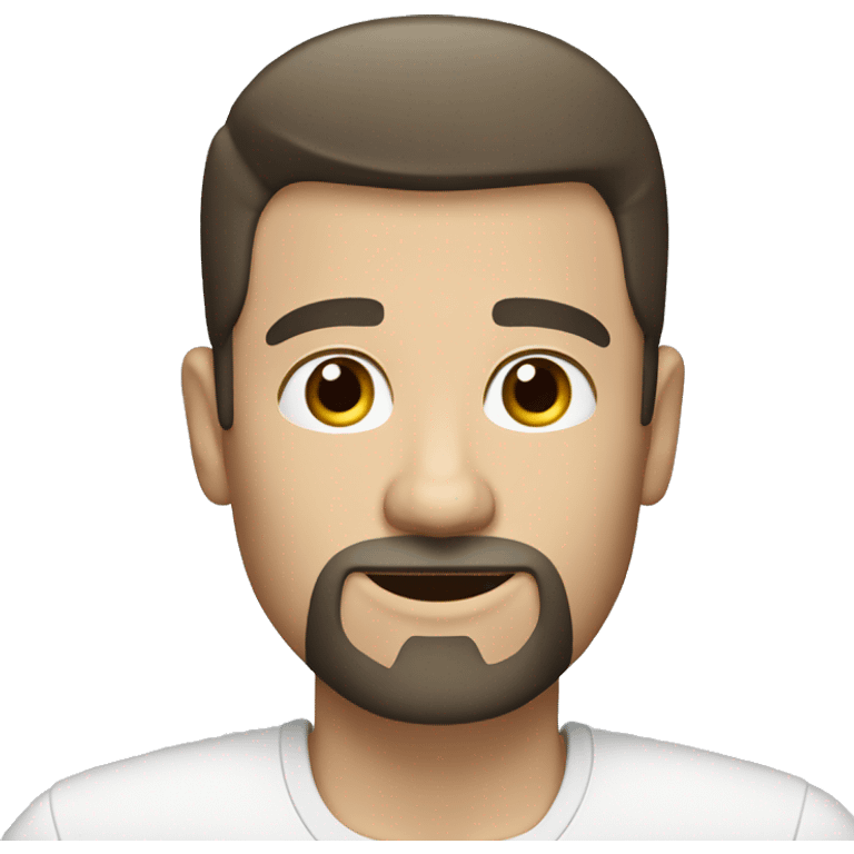 handsome white man with combover dark hair and a goatee emoji