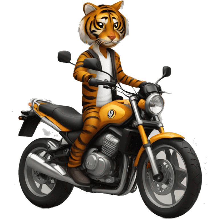 street broad moto with tiger emoji