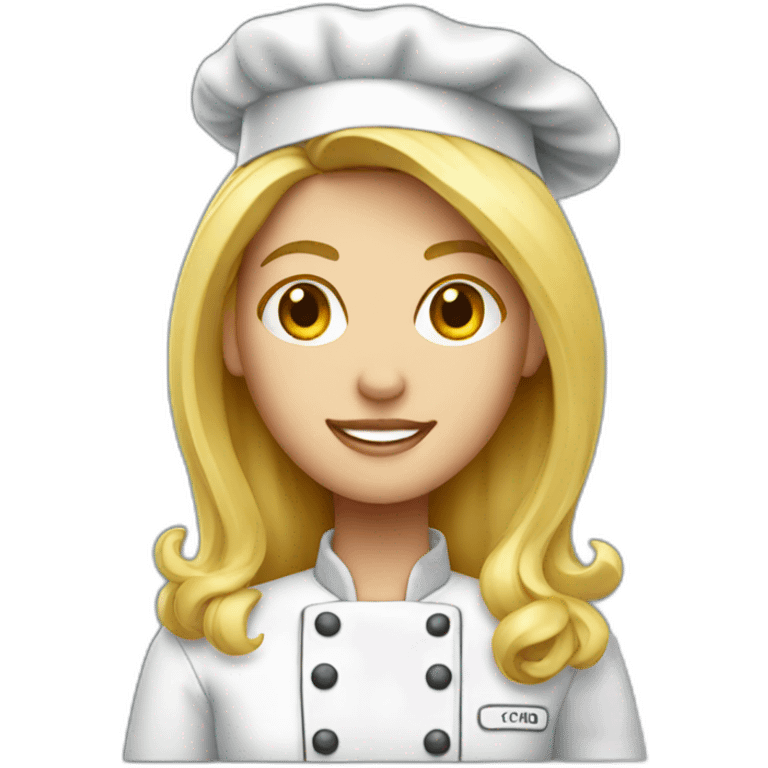 chef lady with long blond hair emoji