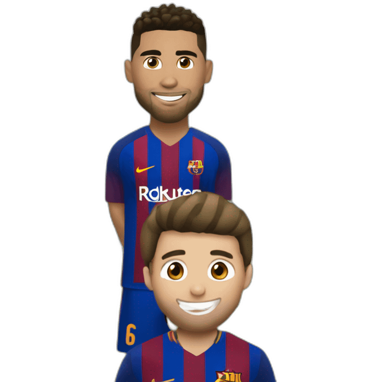 Ronaldo qui fait un câlin à Messi emoji