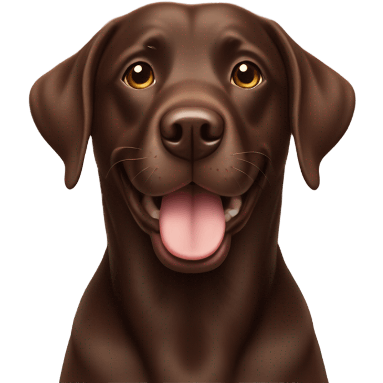 Happy Chocolate lab emoji