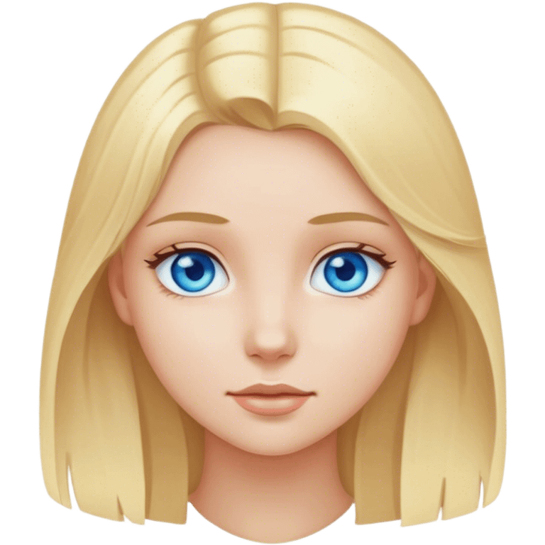 Girl with blonde hair and blue eyes  emoji