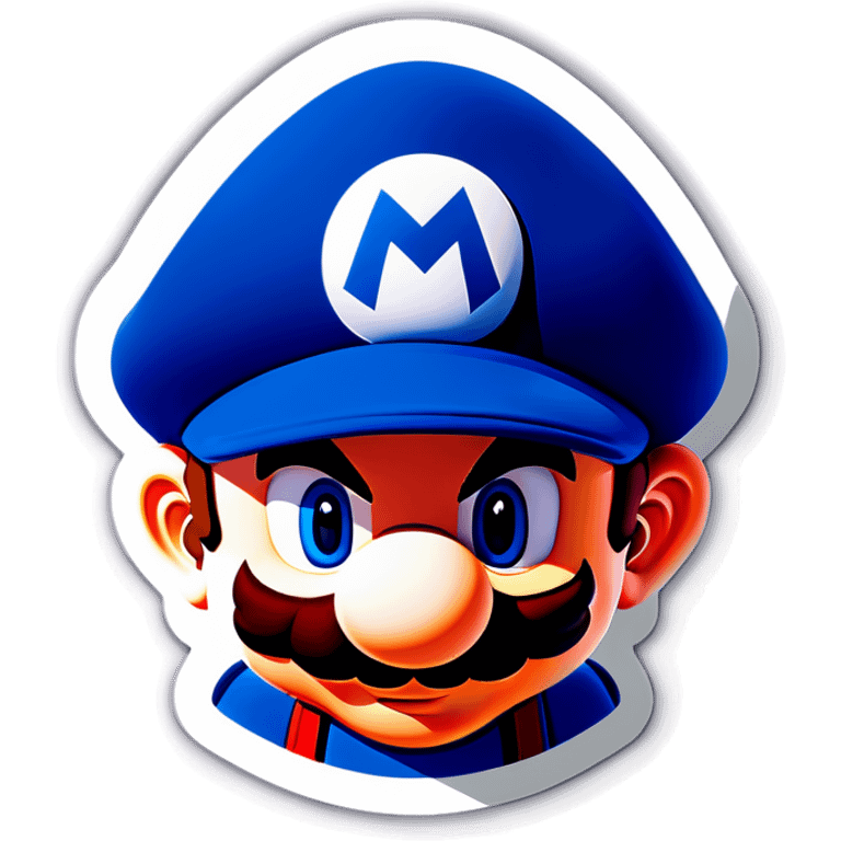 Mario blue emoji