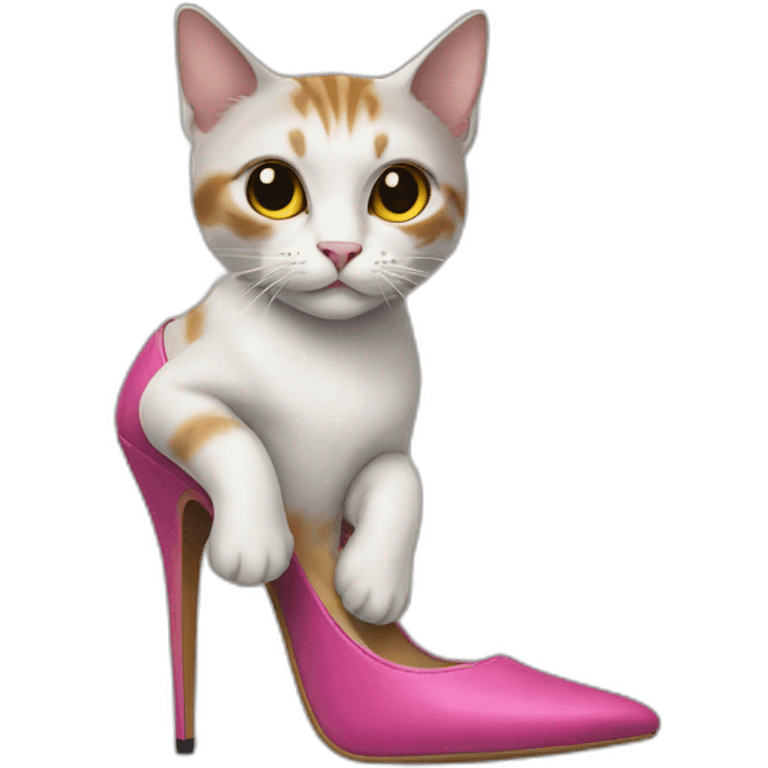 Cat on high heels emoji