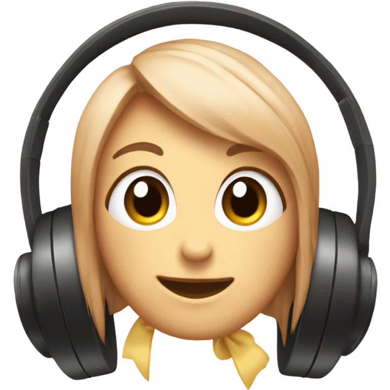 Cute new headphones with a little bow on each side emoji