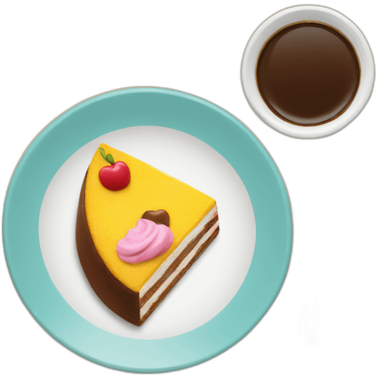 Eating cake with iPhone shape emoji