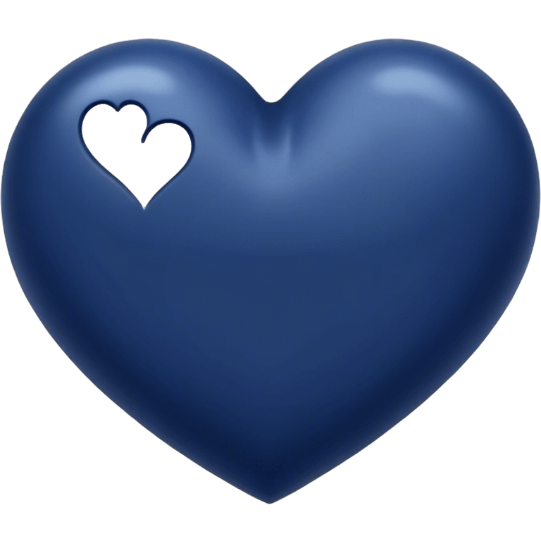 Navy blue heart  emoji