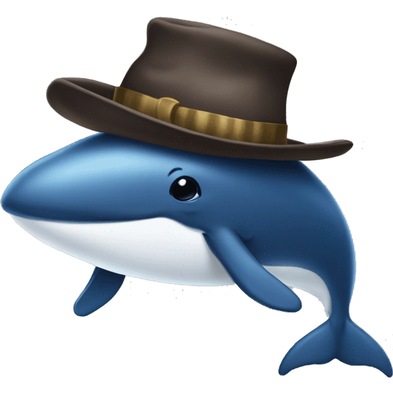 Whale in hat emoji