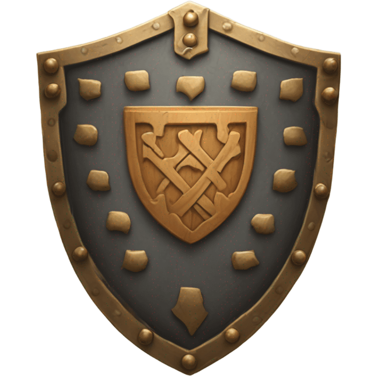 medieval shield with slack logo inside emoji