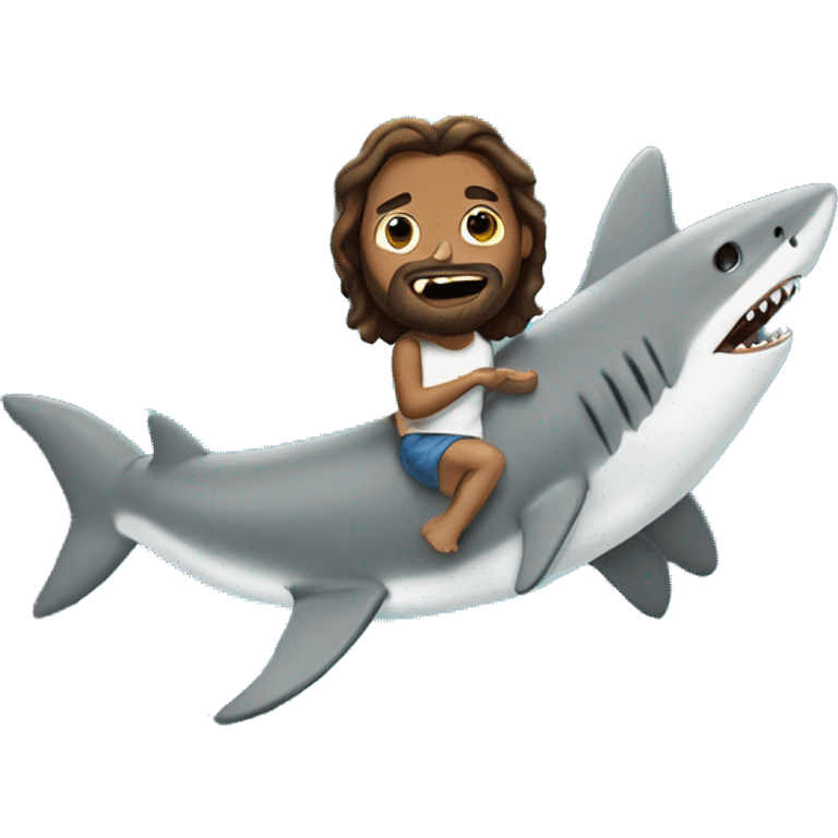 Jesus riding a shark emoji