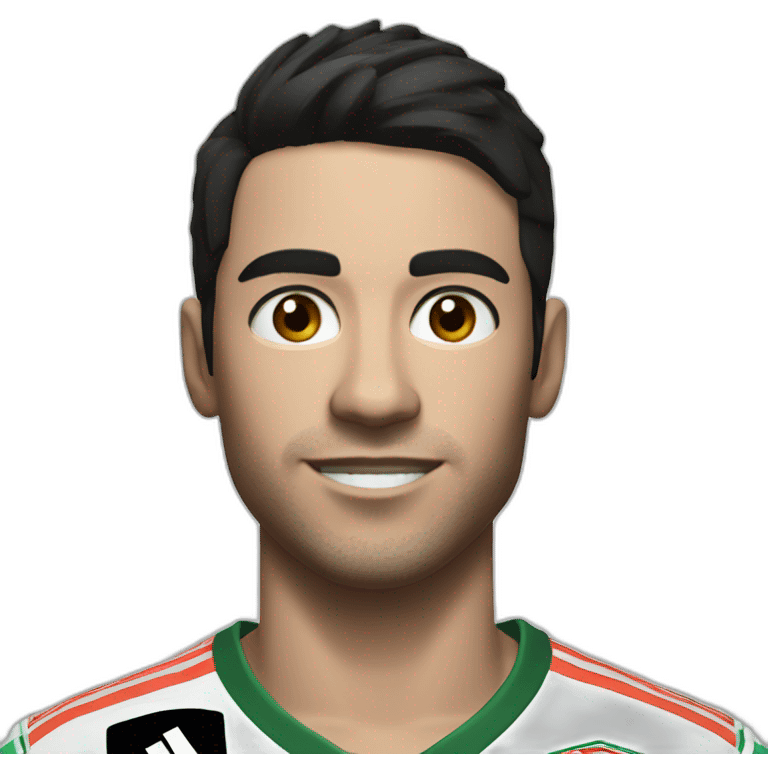 FIFA player with black hair and white skin, brown eyes with a gamepad in his hands emoji