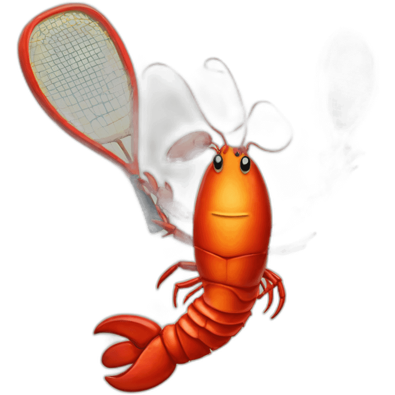 Lobster paddle tennis emoji