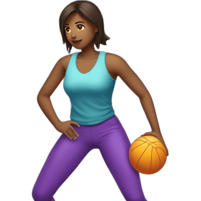 Straight girl blocking her body clause of ball emoji