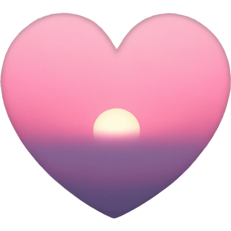 pastel pink sunset heart emoji