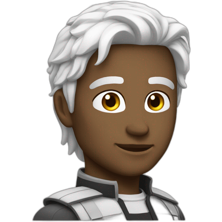 super cool hero white emoji