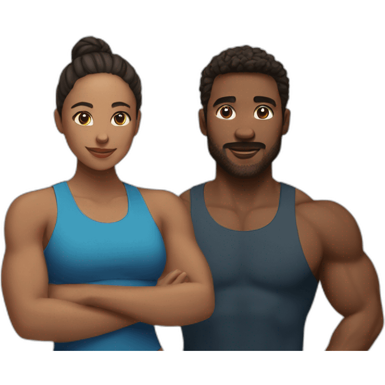 couple training together emoji