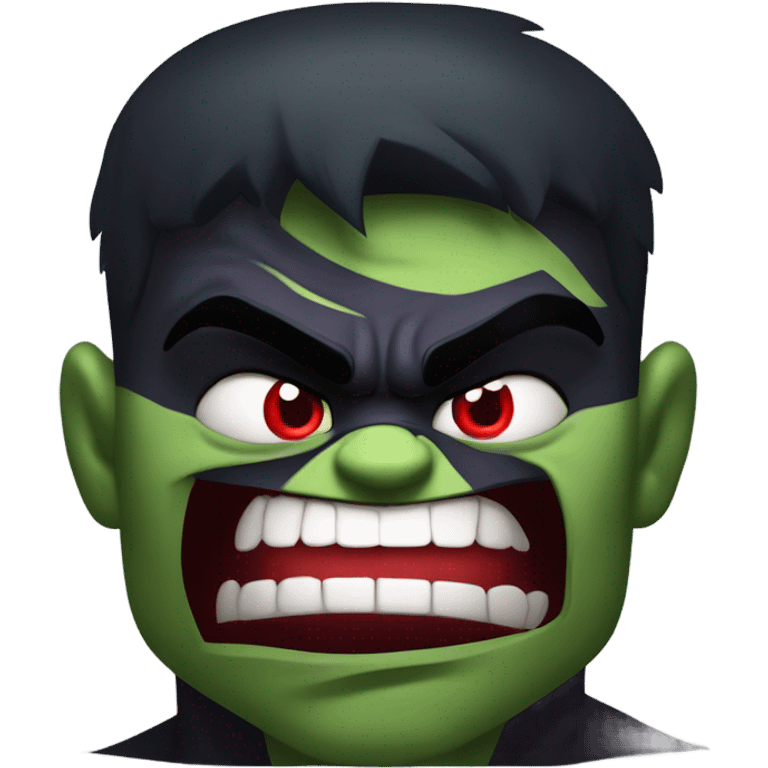 Hulk vampires one eye is no! Face is black and smile red eye Vampires emoji