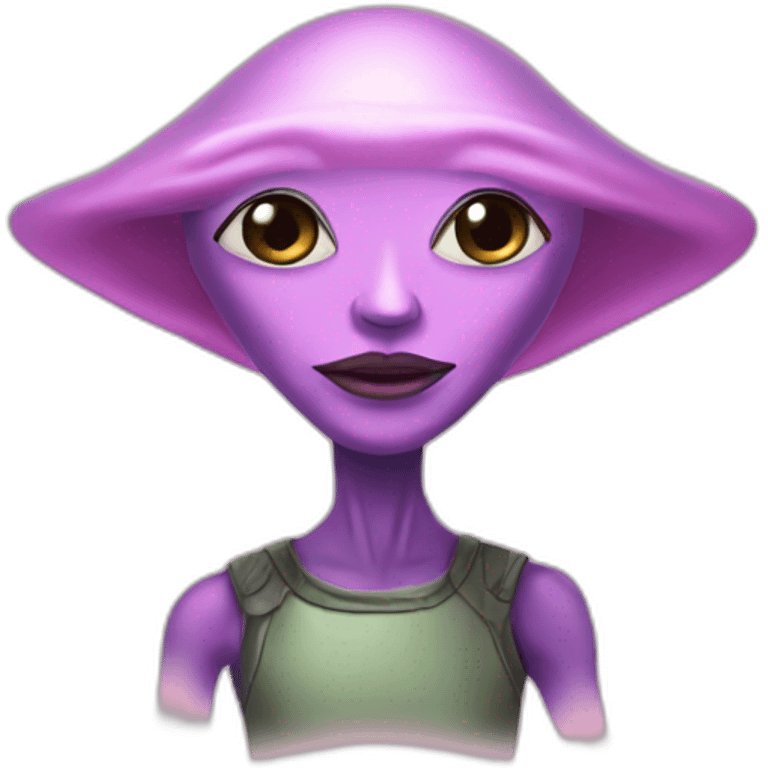 Extraterrestre rosa emoji