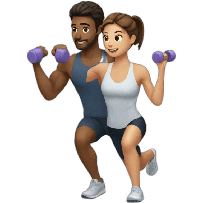 couple training together emoji