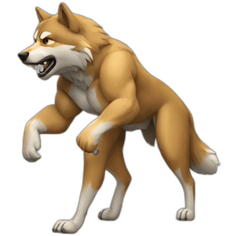 wolf wrestler emoji