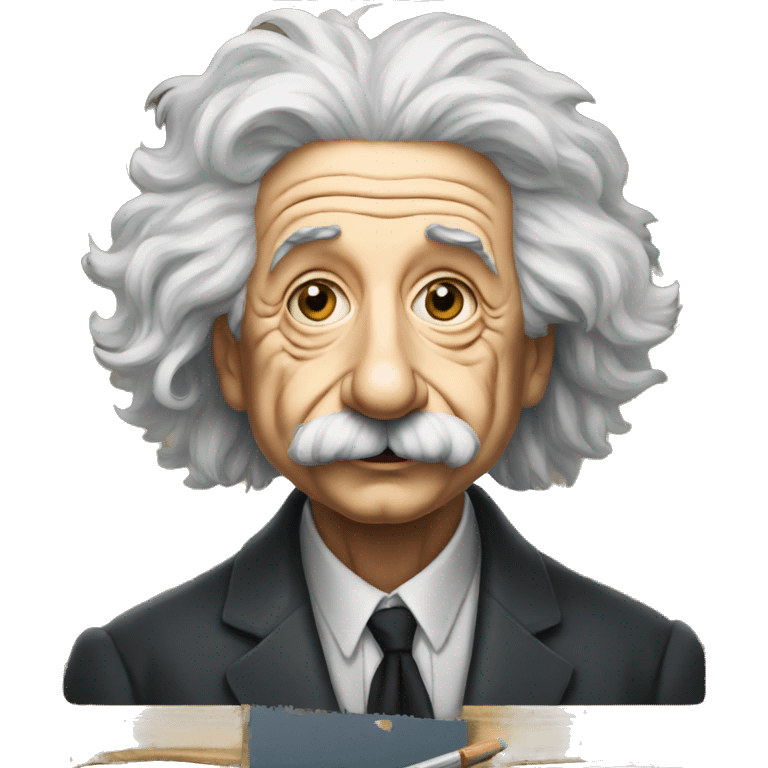 albert einstein and painting  emoji