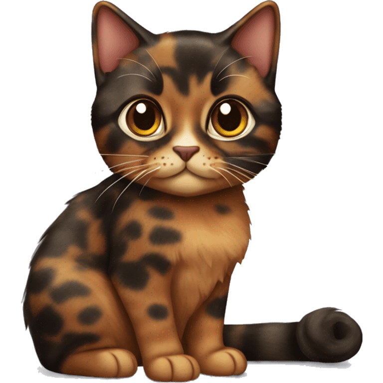 Tortoiseshell hair cat  emoji