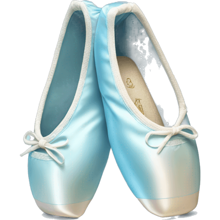 pastel blue ballet pointe shoes emoji