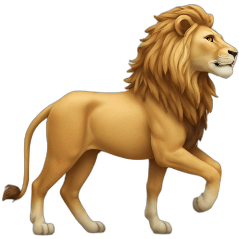 Lion sur un chameau emoji