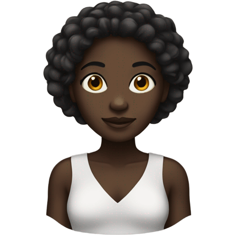 black skin girl emoji