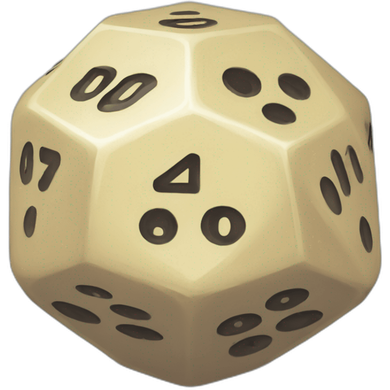 D20 dice emoji