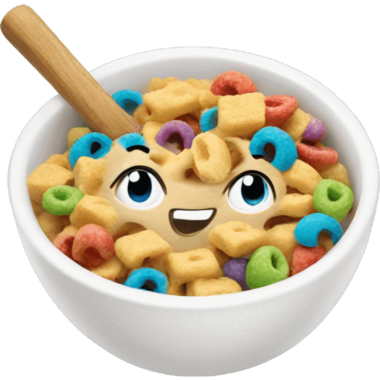 rainbow cereal with milk emoji