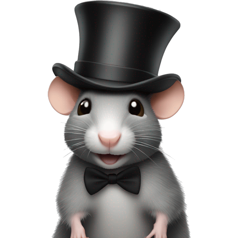 Rat with a top  hat emoji