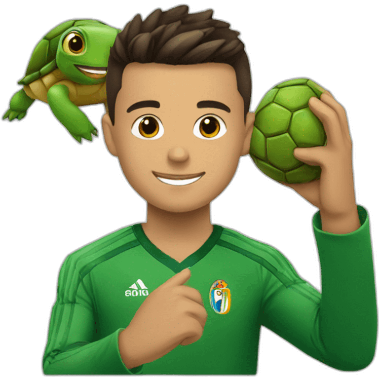 Ronaldo avec une tortue emoji