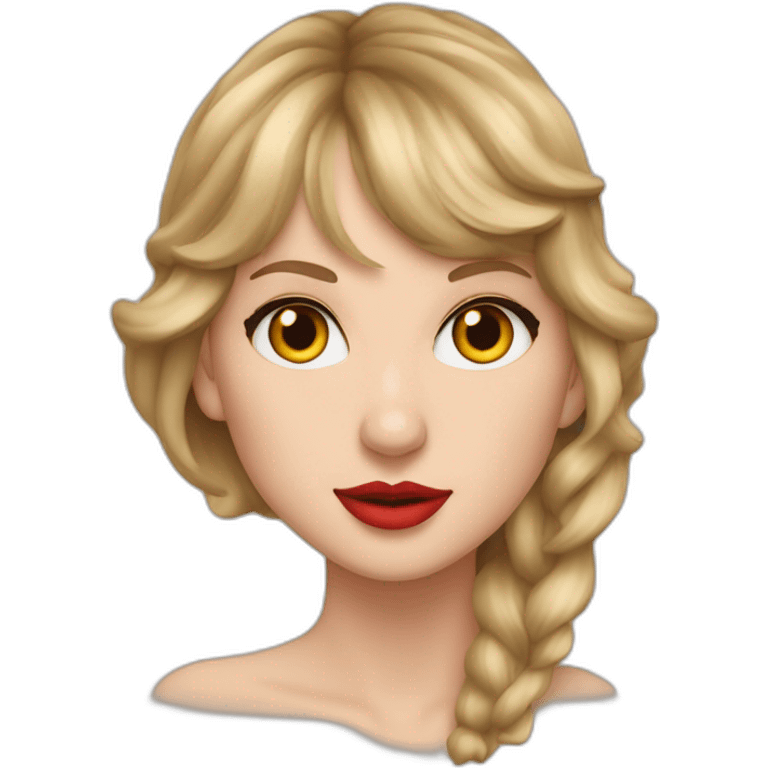 Taylor swift avec un coeur autour de l'oeil gauche emoji