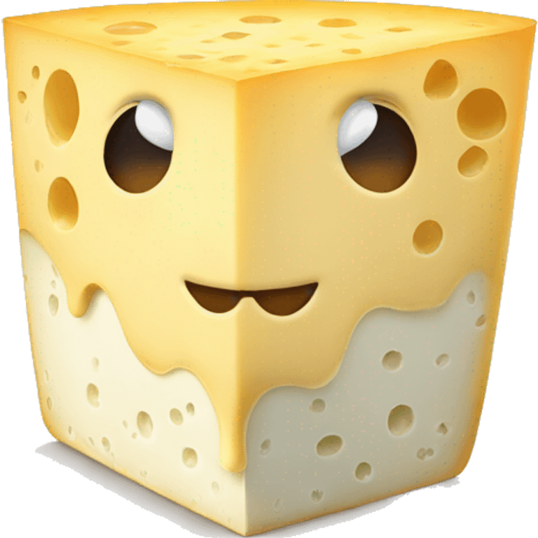 Une mascotte fromage emoji