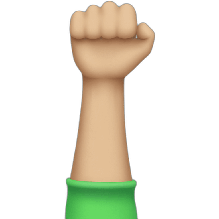 Arm with a green sleeve emoji