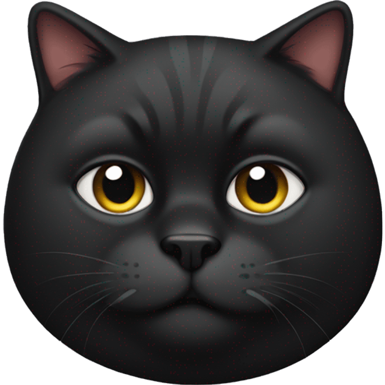 Black fat cat emoji