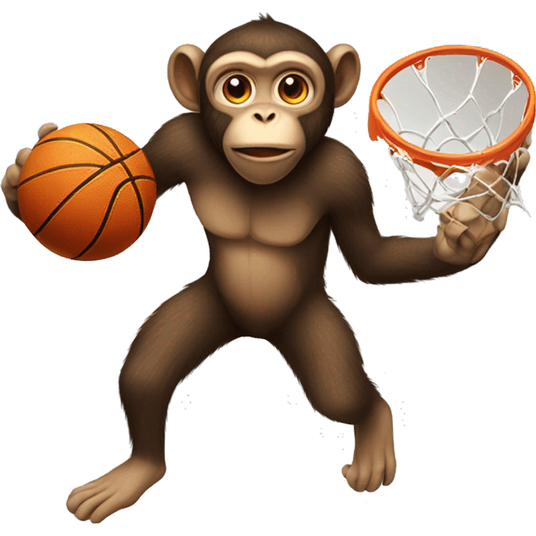 Monkey playing basketball emoji