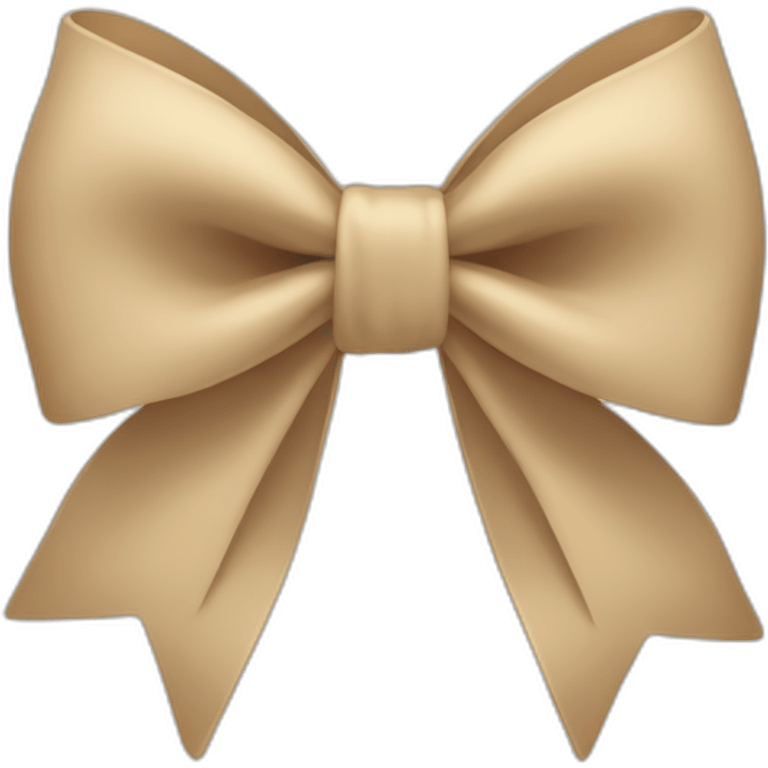 Beige bow emoji