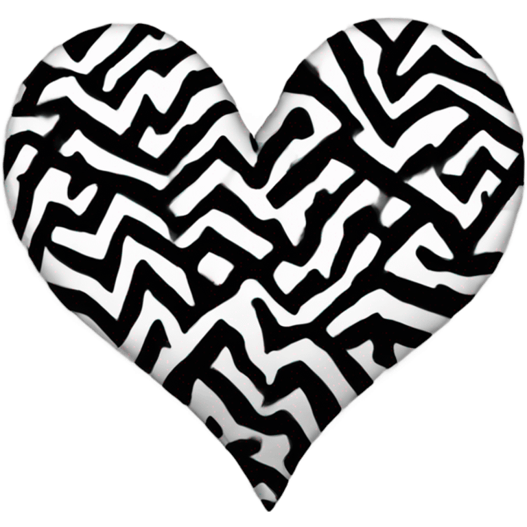 Zebra print heart  emoji