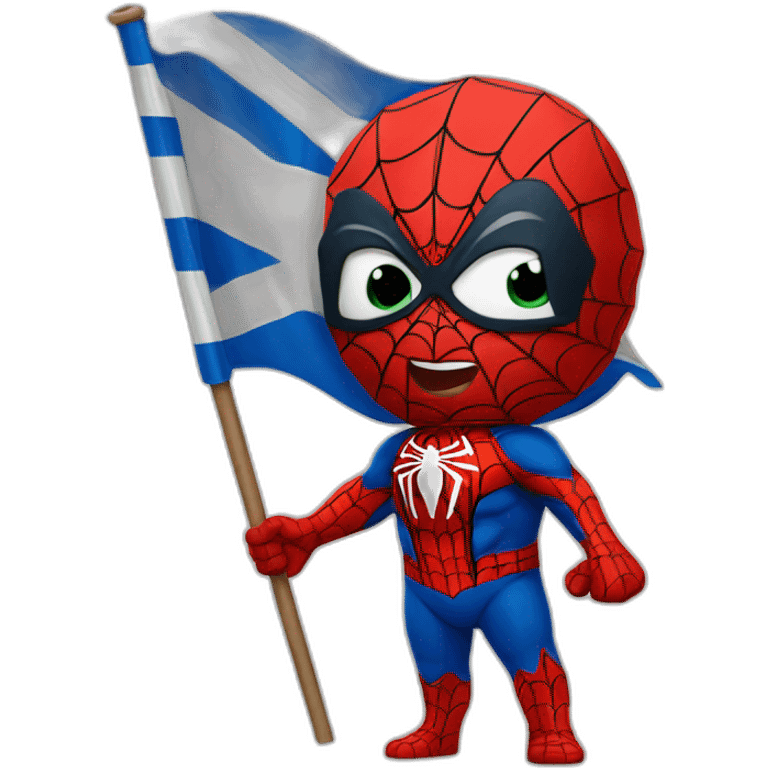 Spider-Man with flag Israël emoji